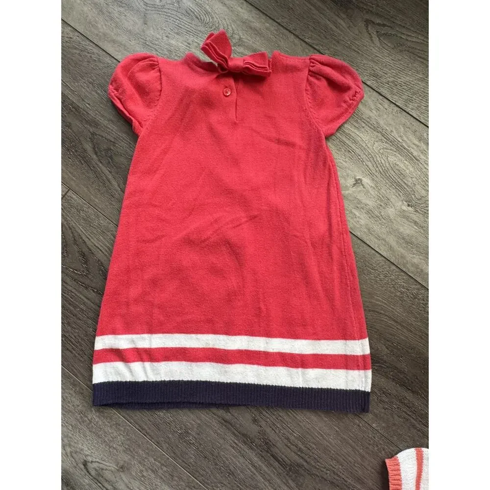 Vintage 2015 Gymboree Ciao Puppy Red Sweater Dress 2T